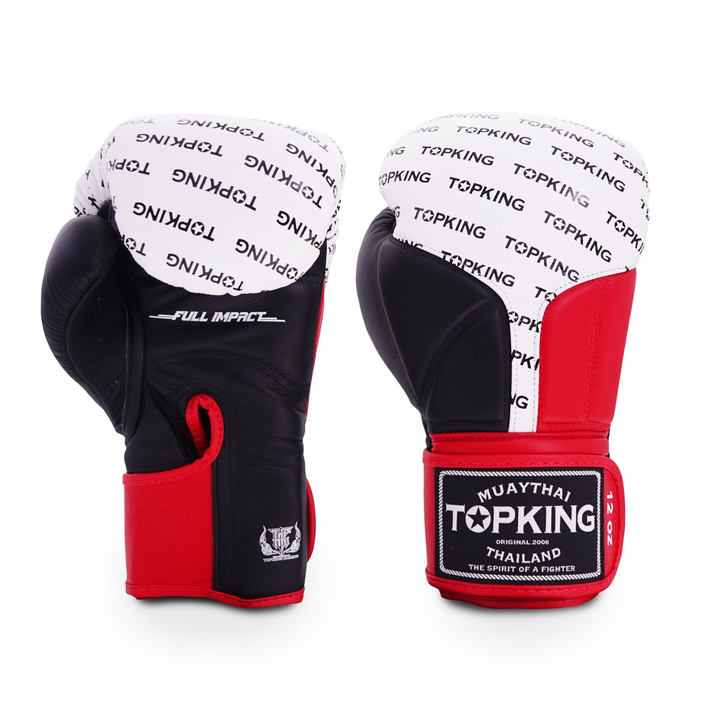 TKB GLOVES FULL IMPACT TRIPLE TONE TKBGFI LEATHER HOOK-AND-LOOP