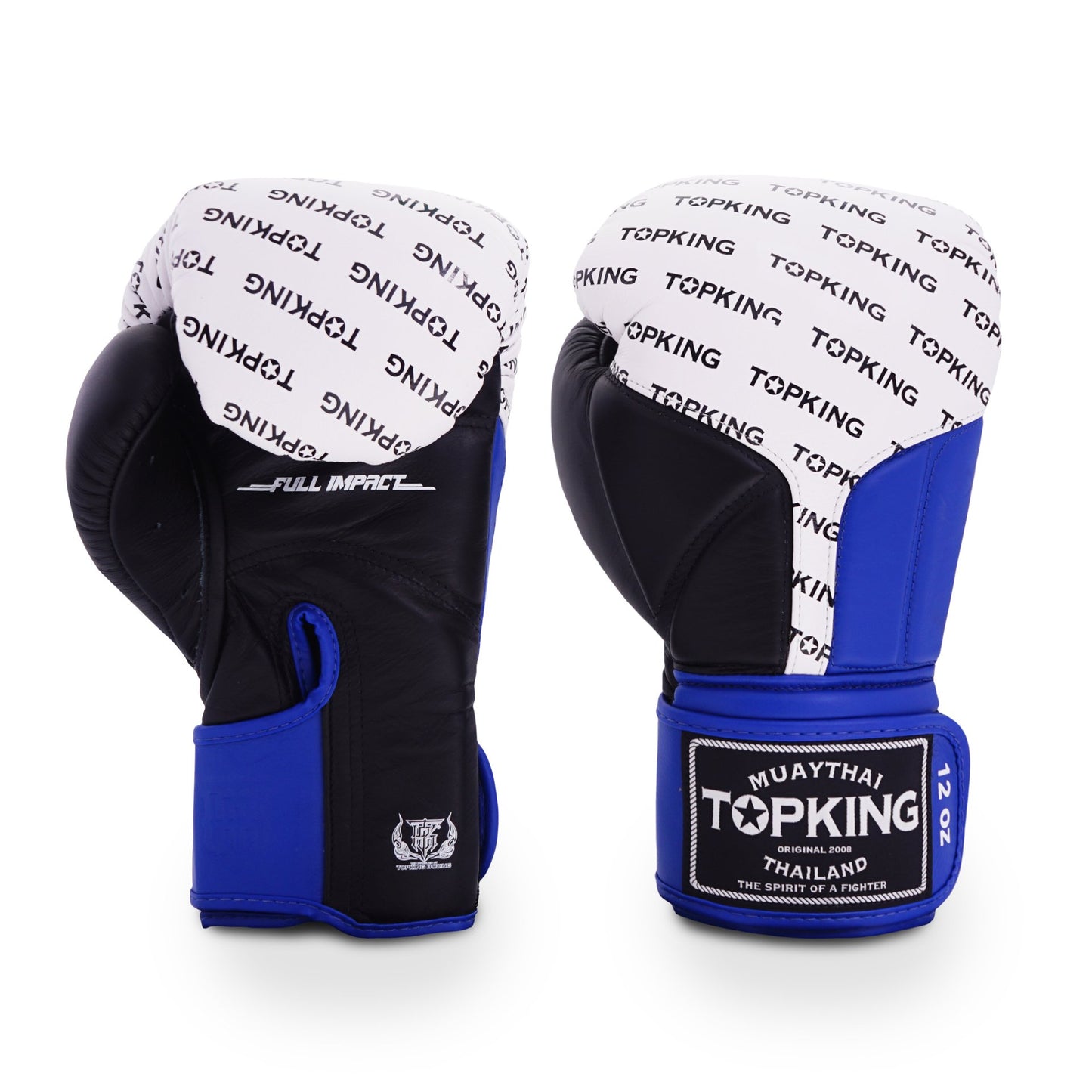 TKB GLOVES FULL IMPACT TRIPLE TONE TKBGFI LEATHER HOOK-AND-LOOP