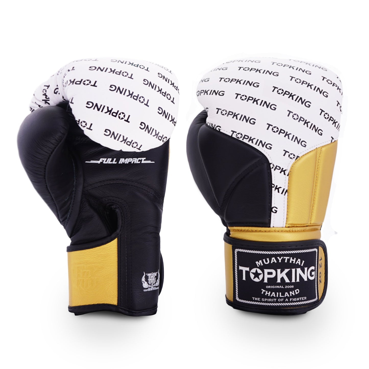 TKB GLOVES FULL IMPACT TRIPLE TONE TKBGFI LEATHER HOOK-AND-LOOP
