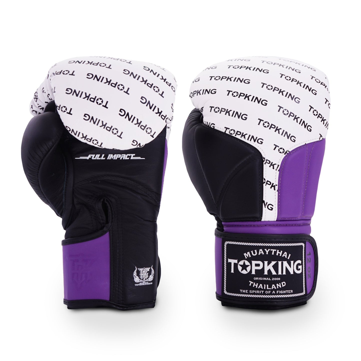 TKB GLOVES FULL IMPACT TRIPLE TONE TKBGFI LEATHER HOOK-AND-LOOP