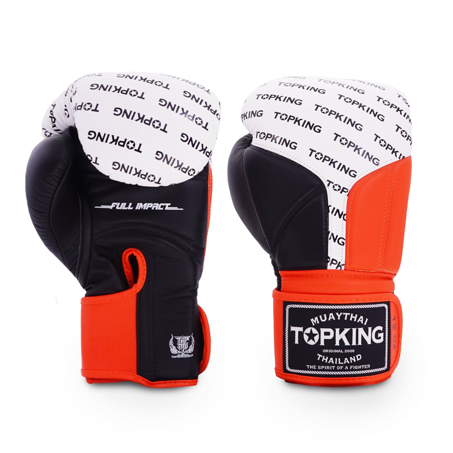 TKB GLOVES FULL IMPACT TRIPLE TONE TKBGFI LEATHER HOOK-AND-LOOP