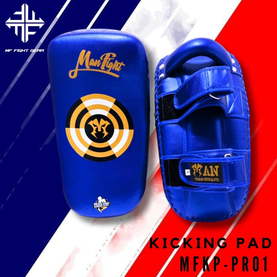 MAN FIGHT LEATHER MFKP-PRO-ONE KICK PADS DOUBLE STRAP
