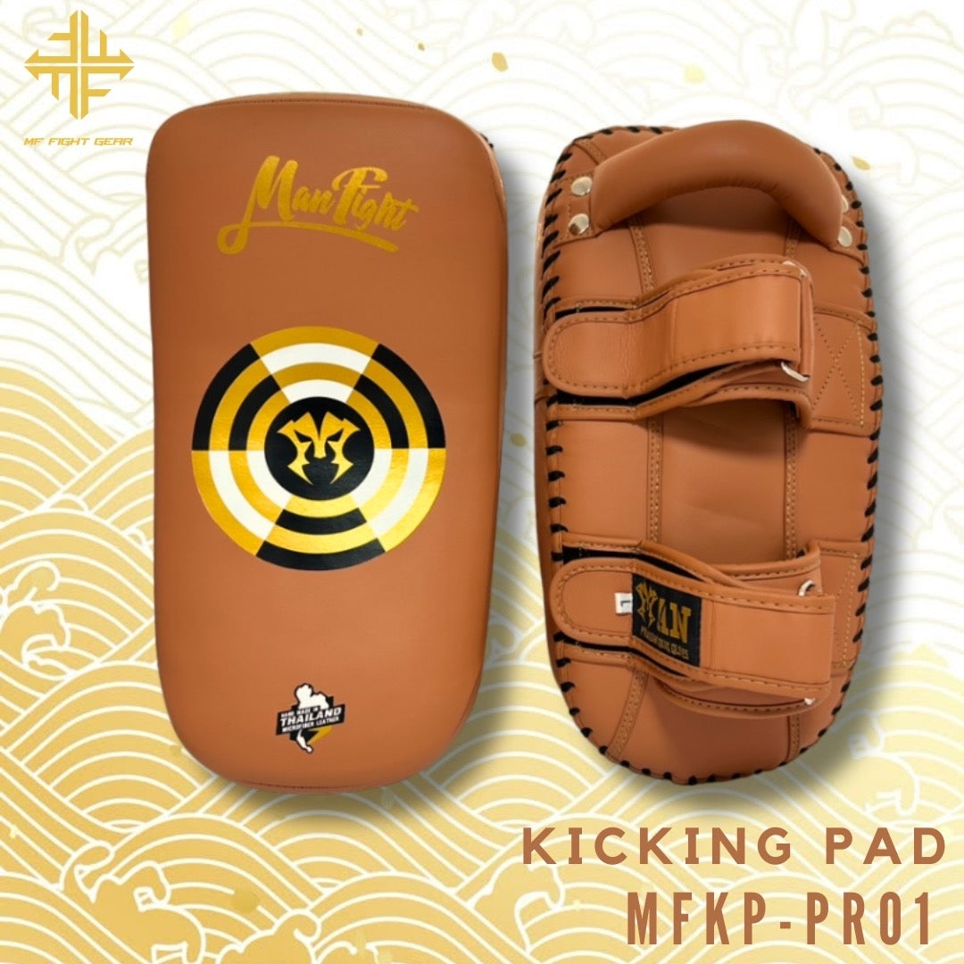 MAN FIGHT LEATHER MFKP-PRO-ONE KICK PADS DOUBLE STRAP