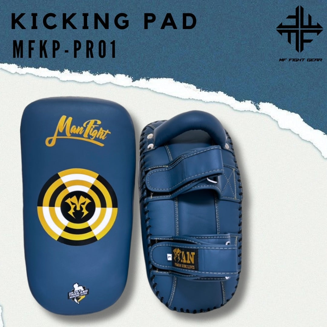 MAN FIGHT LEATHER MFKP-PRO-ONE KICK PADS DOUBLE STRAP