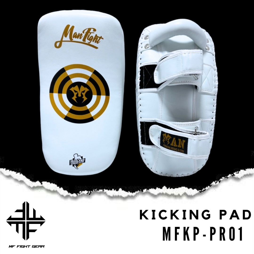MAN FIGHT LEATHER MFKP-PRO-ONE KICK PADS DOUBLE STRAP
