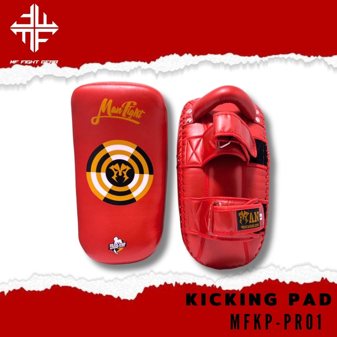 MAN FIGHT LEATHER MFKP-PRO-ONE KICK PADS DOUBLE STRAP