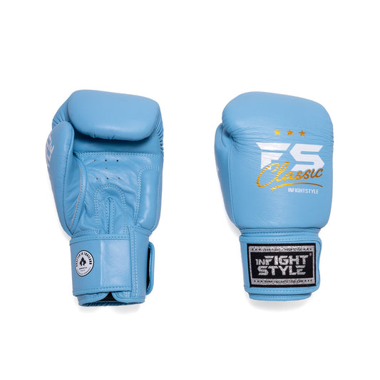INFIGHTSTYLE GLOVES LEATHER HOOK-AND-LOOP CLASSIC MUAY THAI BOXING PRO NEW LOGO