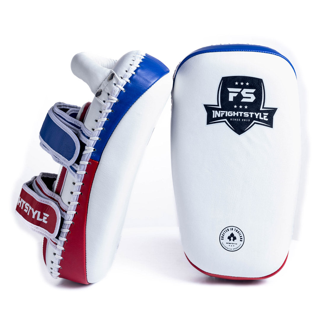 INFIGHTSTYLE KICK PADS PREMIUM LEATHER DOUBLE-STRAP