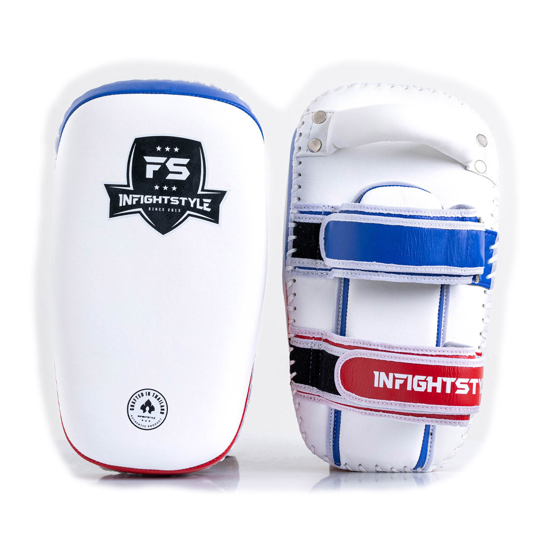 INFIGHTSTYLE KICK PADS PREMIUM LEATHER DOUBLE-STRAP