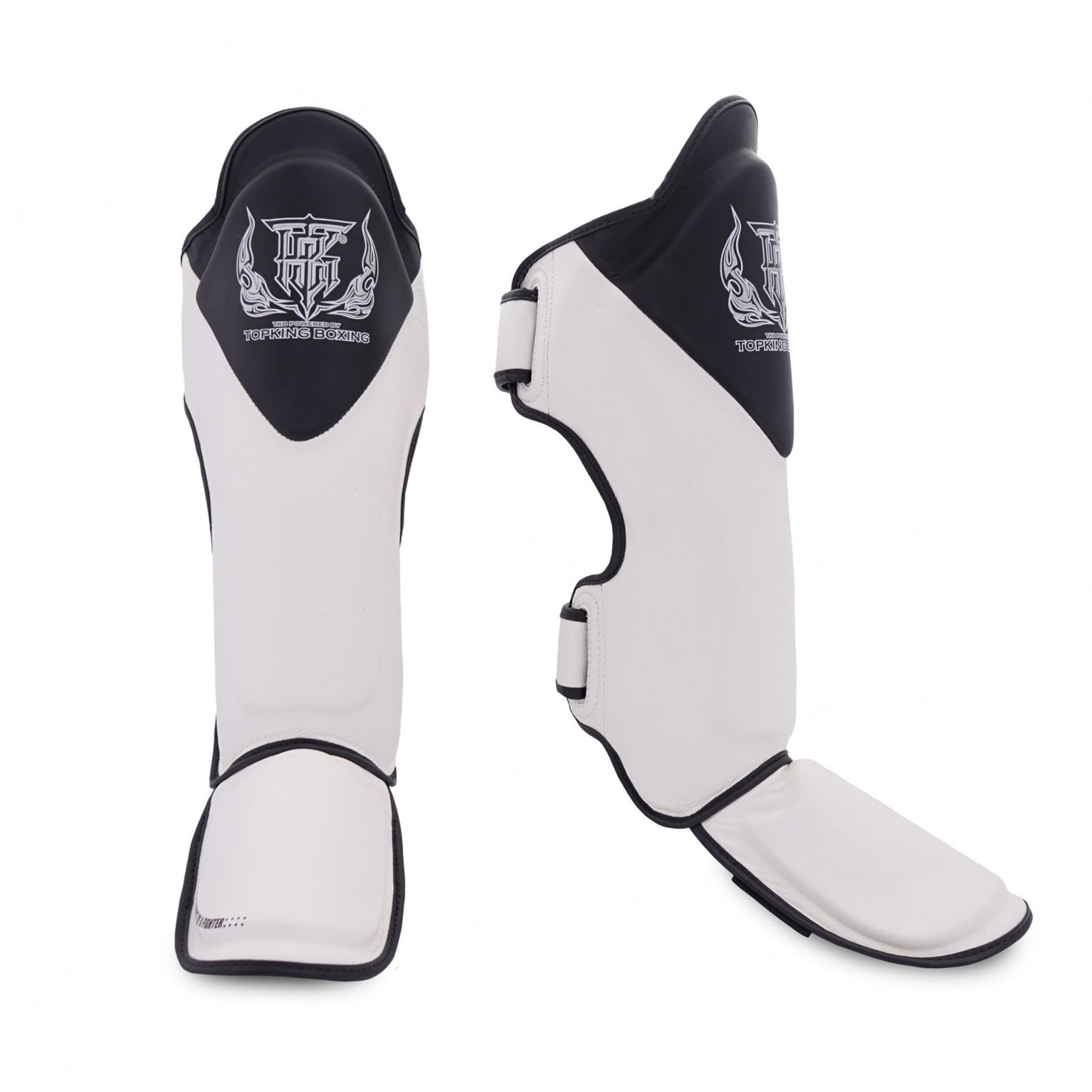 TKB SHIN PROTECTION BLEND-01 LEATHER HOOK-AND-LOOP