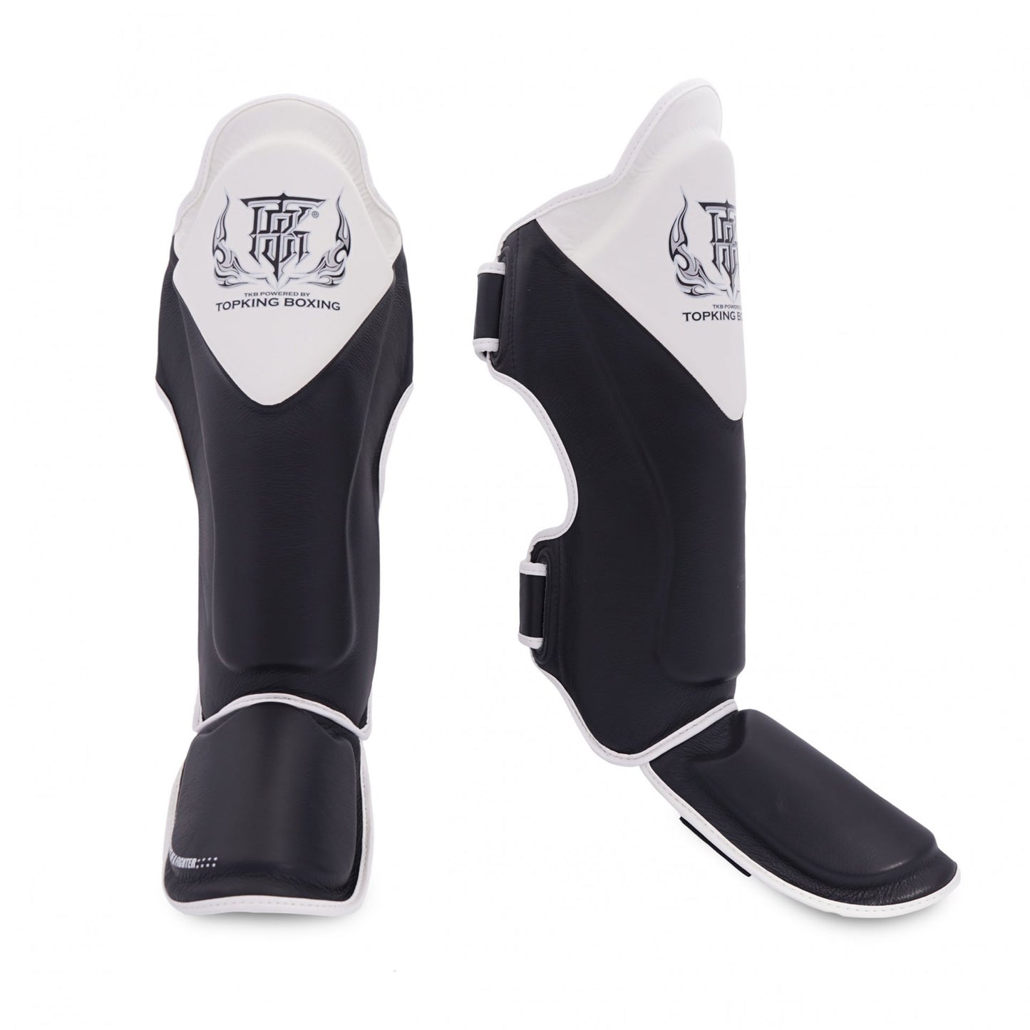 TKB SHIN PROTECTION BLEND-01 LEATHER HOOK-AND-LOOP
