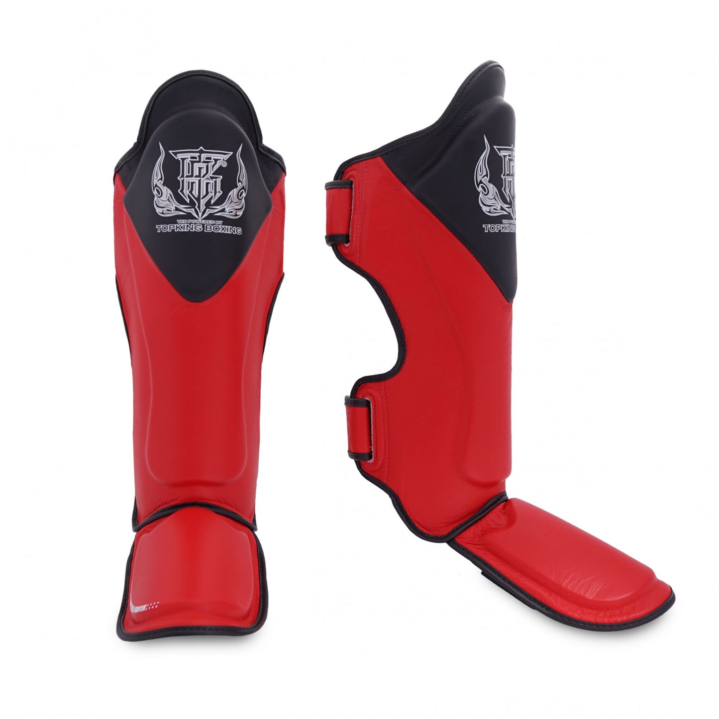 TKB SHIN PROTECTION BLEND-01 LEATHER HOOK-AND-LOOP