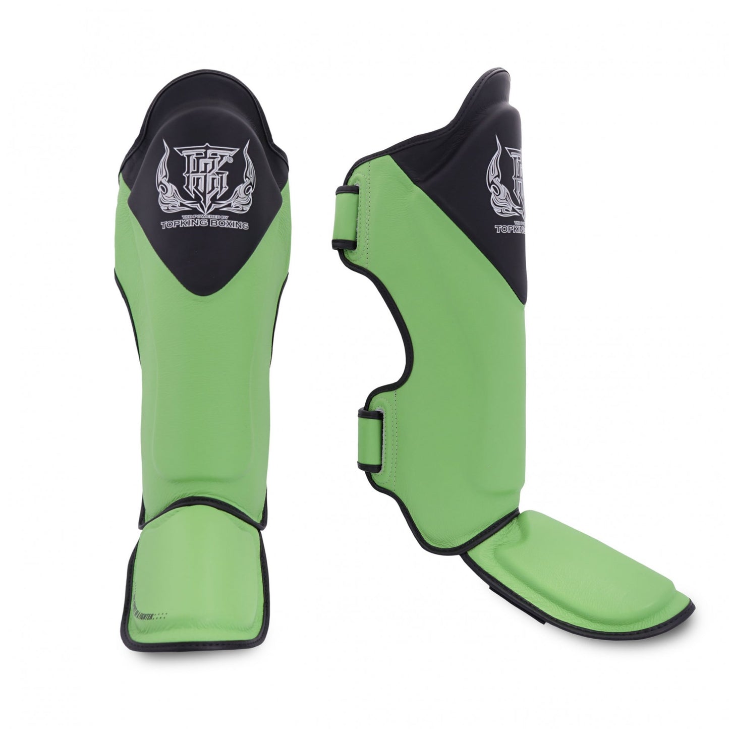 TKB SHIN PROTECTION BLEND-01 LEATHER HOOK-AND-LOOP