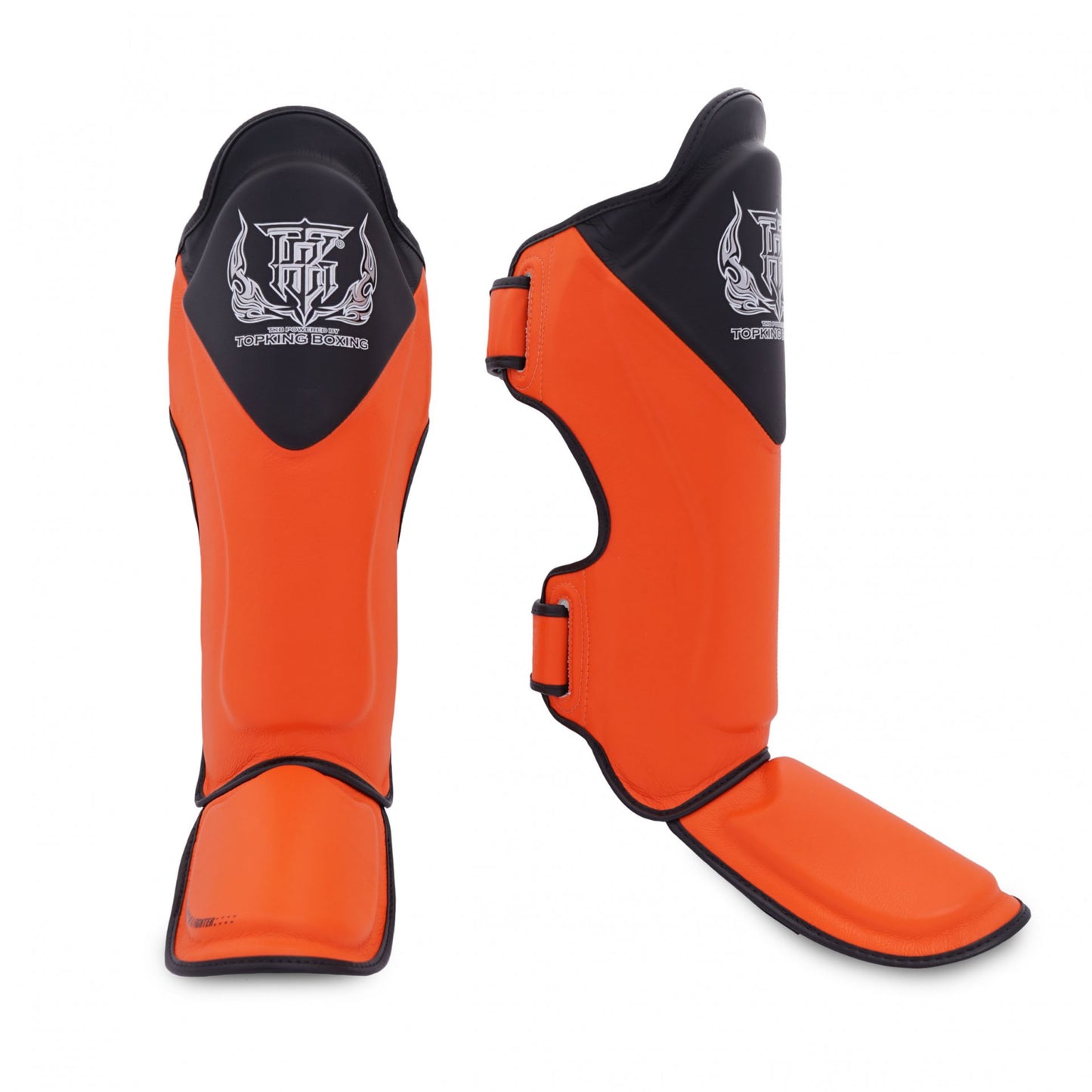 TKB SHIN PROTECTION BLEND-01 LEATHER HOOK-AND-LOOP