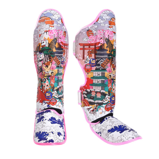 TKB SHIN PROTECTION TKSGJP JAPANESE CULTURE LEATHER HOOK-AND-LOOP