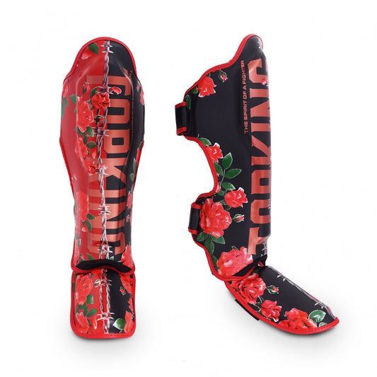TKB SHIN PROTECTION TKSGRS ROSE LEATHER HOOK-AND-LOOP