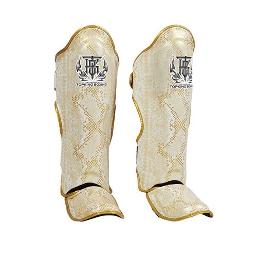 TKB SHIN PROTECTION TKSGSS-02 SUPER SNAKE LEATHER HOOK-AND-LOOP