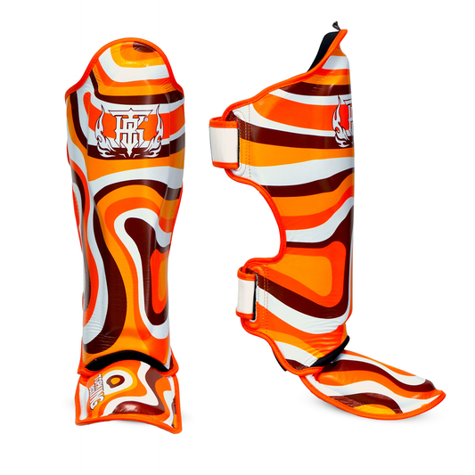 TKB SHIN PROTECTION TKSGLV LEATHER HOOK-AND-LOOP LAVA
