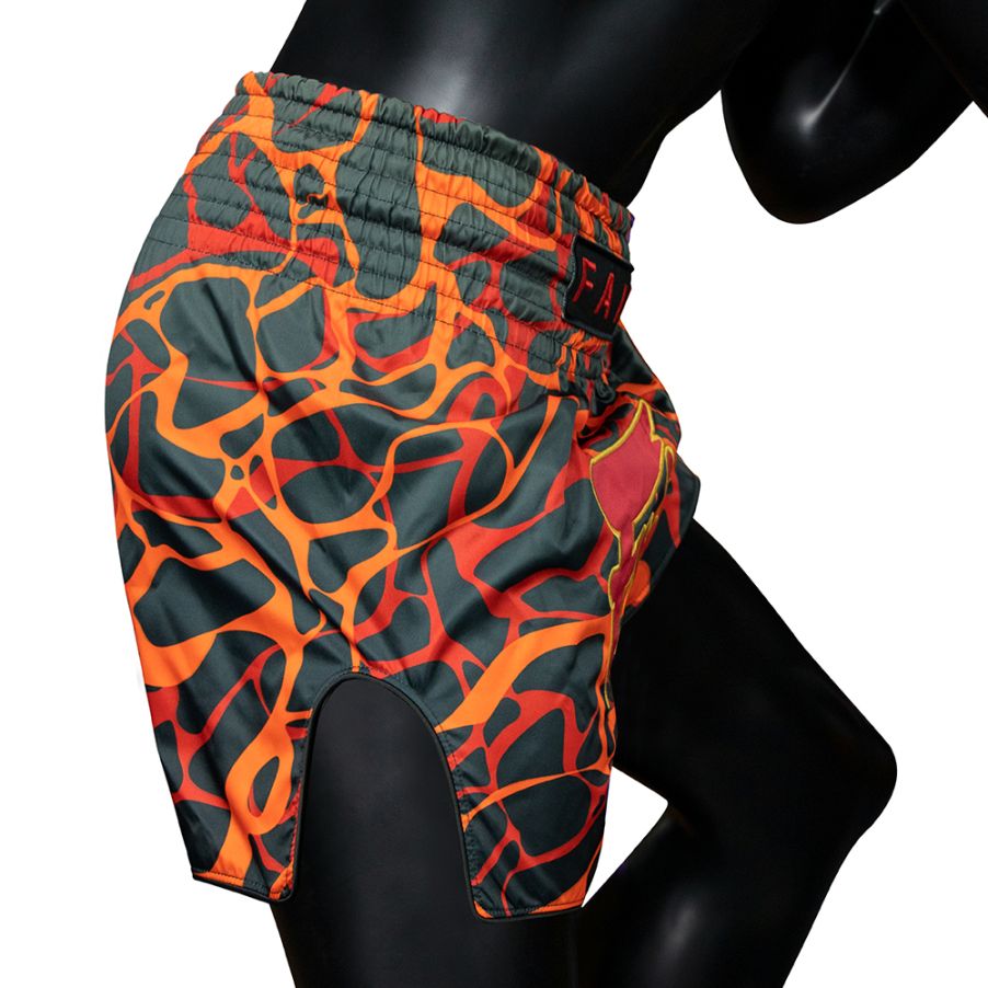 FAIRTEX SHORTS BS1927 & BS1926 MUAY THAI MAGMA 'GREEN' and "RED"