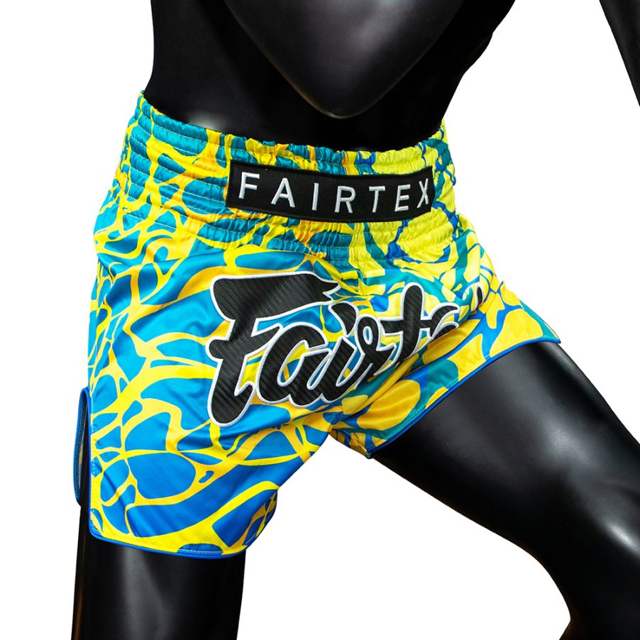 FAIRTEX SHORTS BS1927 & BS1926 MUAY THAI MAGMA 'GREEN' and "RED"