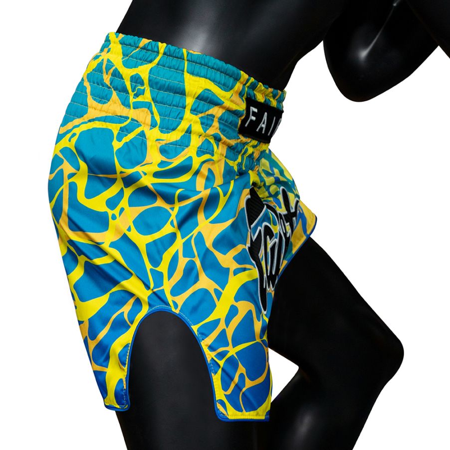 FAIRTEX SHORTS BS1927 & BS1926 MUAY THAI MAGMA 'GREEN' and "RED"