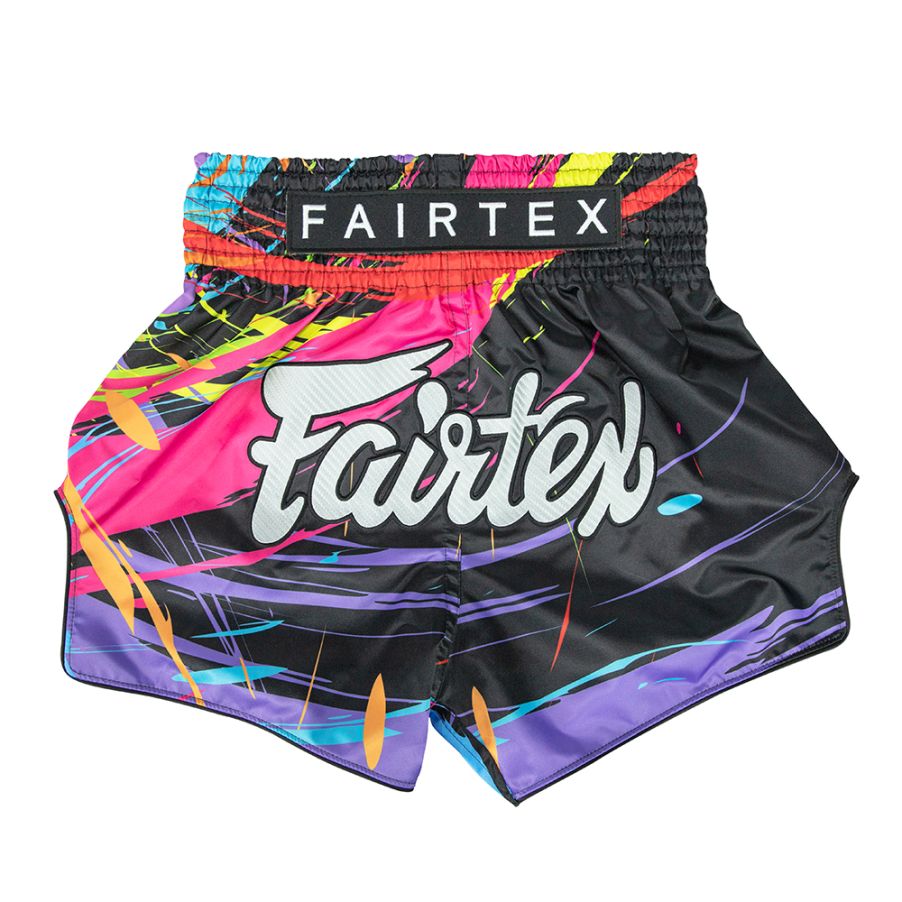 FAIRTEX SHORTS BS1933 BS1934 MUAY THAI WORLD MUSIC WHITE & BLACK