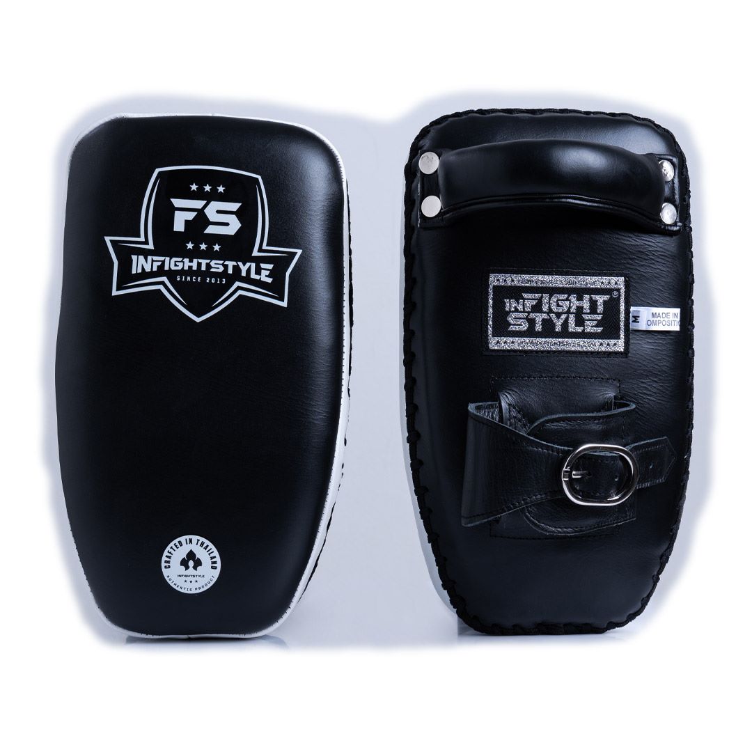 INFIGHTSTYLE KICK PADS LEATHER CLASSIC SINGLE-BUCKLE-STRAIGHT