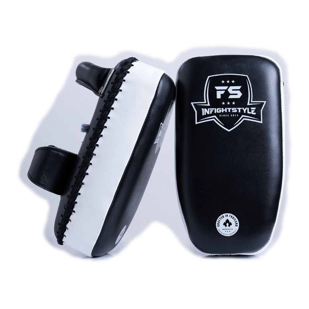 INFIGHTSTYLE KICK PADS LEATHER CLASSIC SINGLE-BUCKLE-STRAIGHT