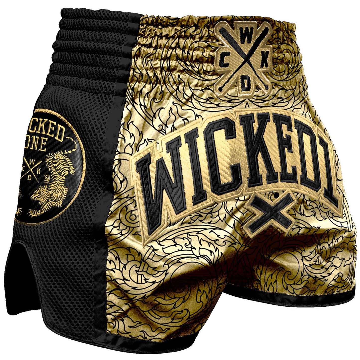 WICKED1X MUAY THAI SHORTS GOLDEN EDITION