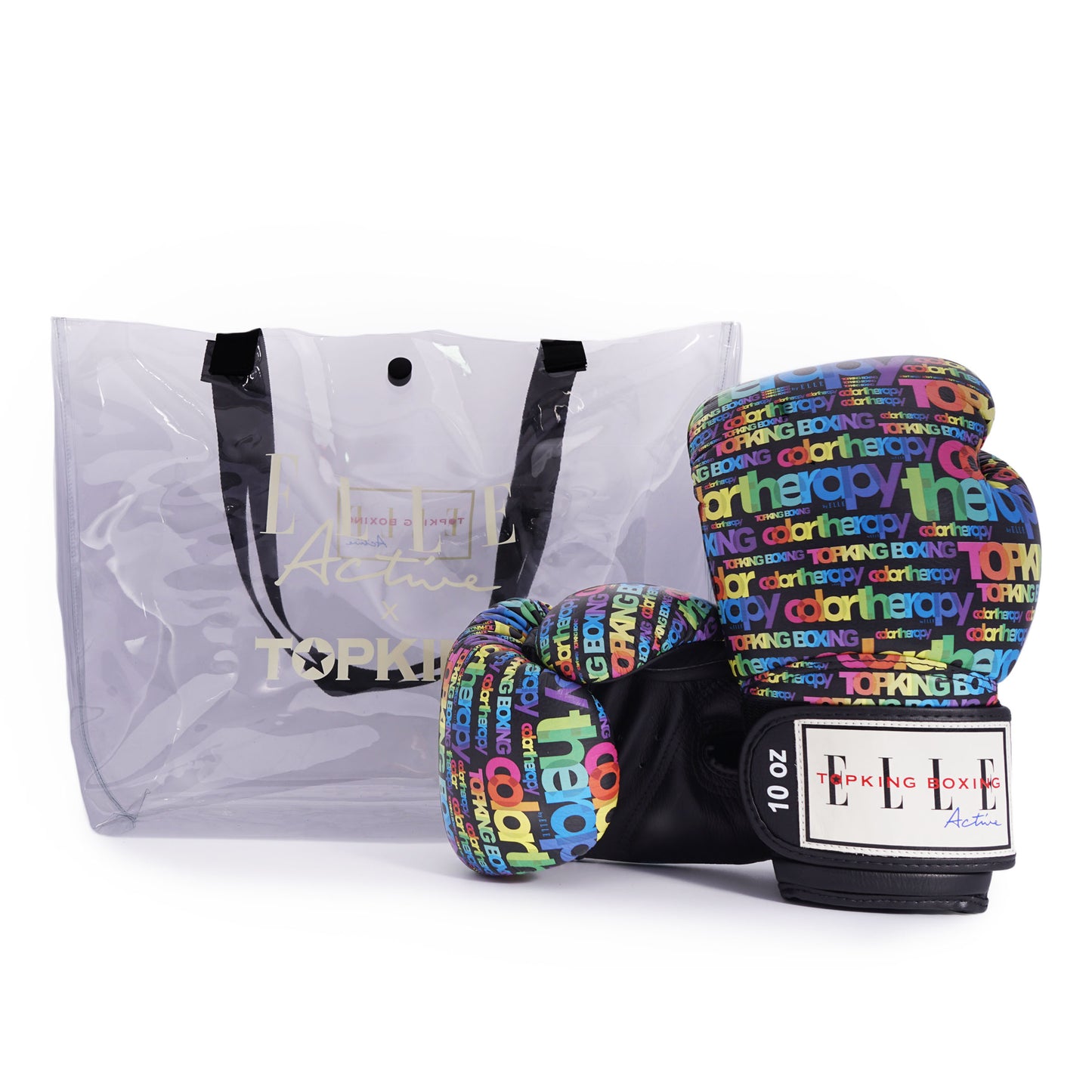 TKB GLOVES TKBGEA02-BK LEATHER HOOK-AND-LOOP X ELLE COLOR THERAPY