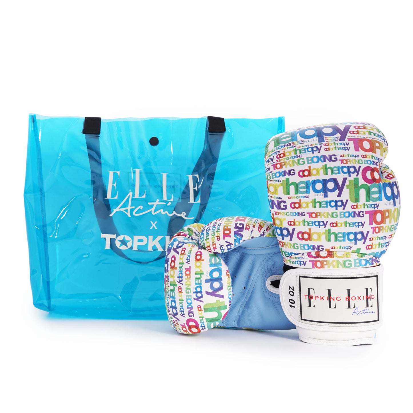 TKB GLOVES TKBGEA02-WH LEATHER HOOK-AND-LOOP X ELLE COLOR THERAPY