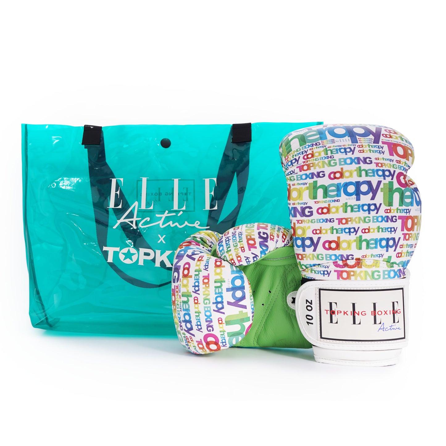 TKB GLOVES TKBGEA02-WH LEATHER HOOK-AND-LOOP X ELLE COLOR THERAPY