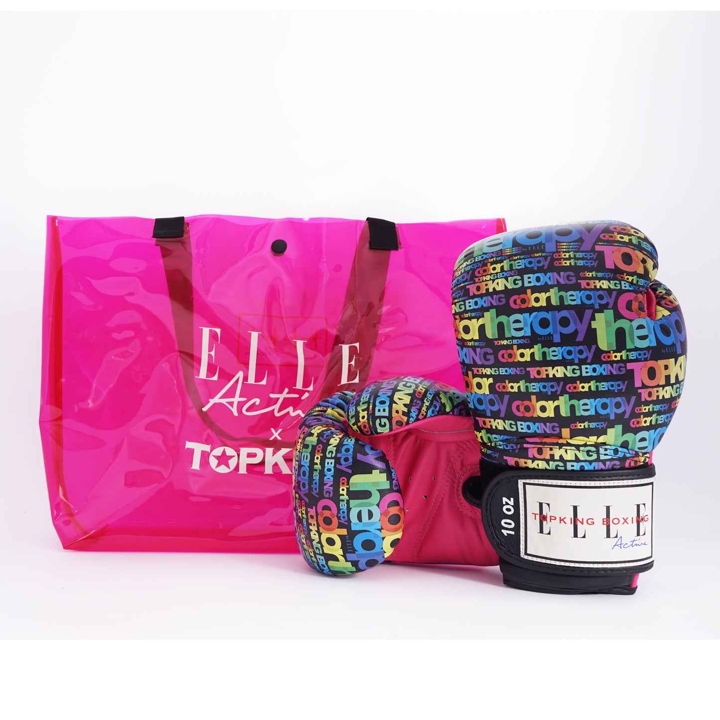 TKB GLOVES TKBGEA02-BK LEATHER HOOK-AND-LOOP X ELLE COLOR THERAPY