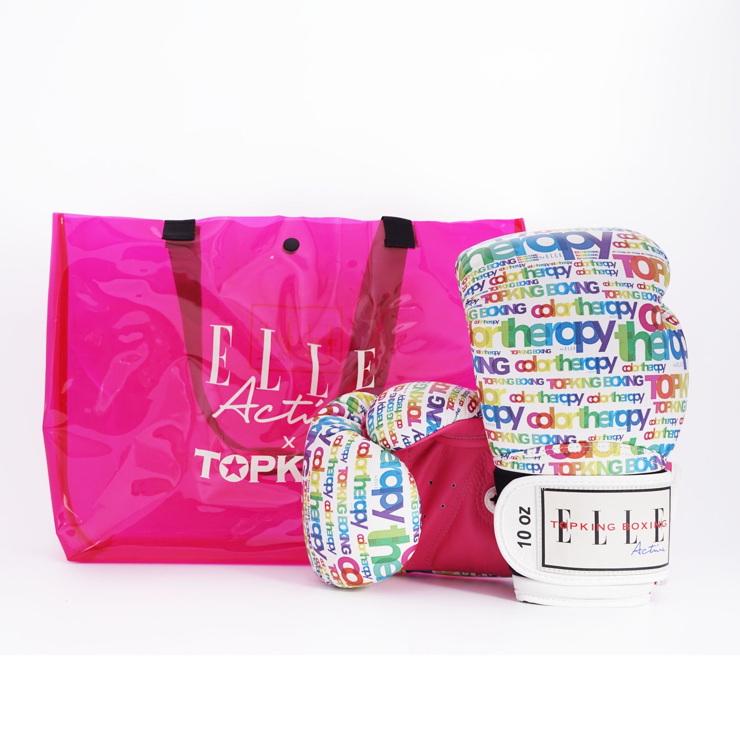 TKB GLOVES TKBGEA02-WH LEATHER HOOK-AND-LOOP X ELLE COLOR THERAPY