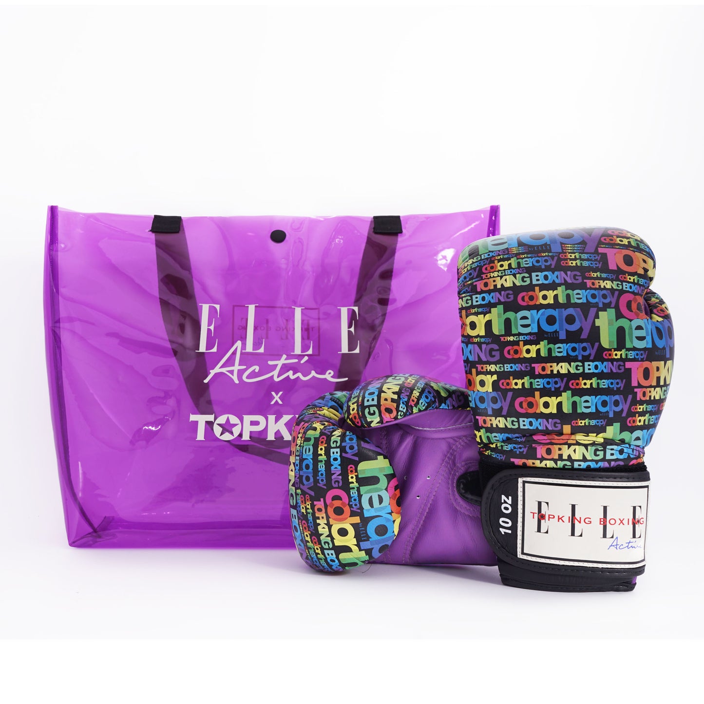 TKB GLOVES TKBGEA02-BK LEATHER HOOK-AND-LOOP X ELLE COLOR THERAPY