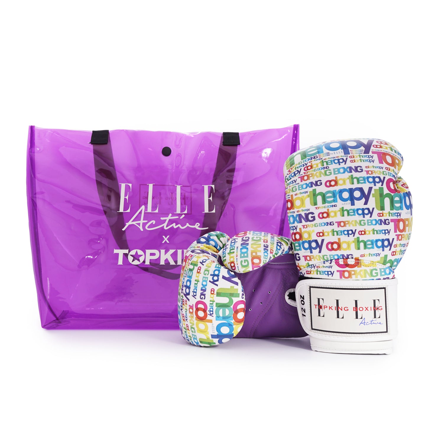 TKB GLOVES TKBGEA02-WH LEATHER HOOK-AND-LOOP X ELLE COLOR THERAPY