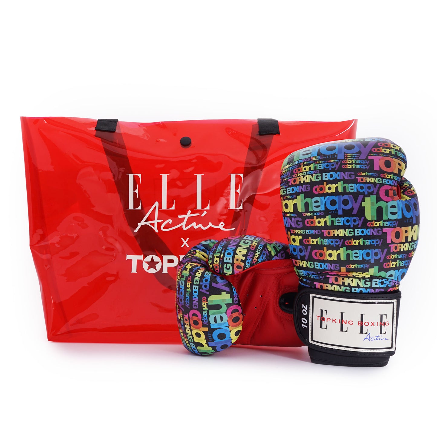 TKB GLOVES TKBGEA02-BK LEATHER HOOK-AND-LOOP X ELLE COLOR THERAPY