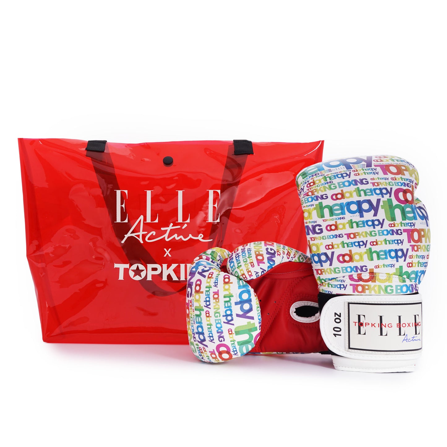 TKB GLOVES TKBGEA02-WH LEATHER HOOK-AND-LOOP X ELLE COLOR THERAPY