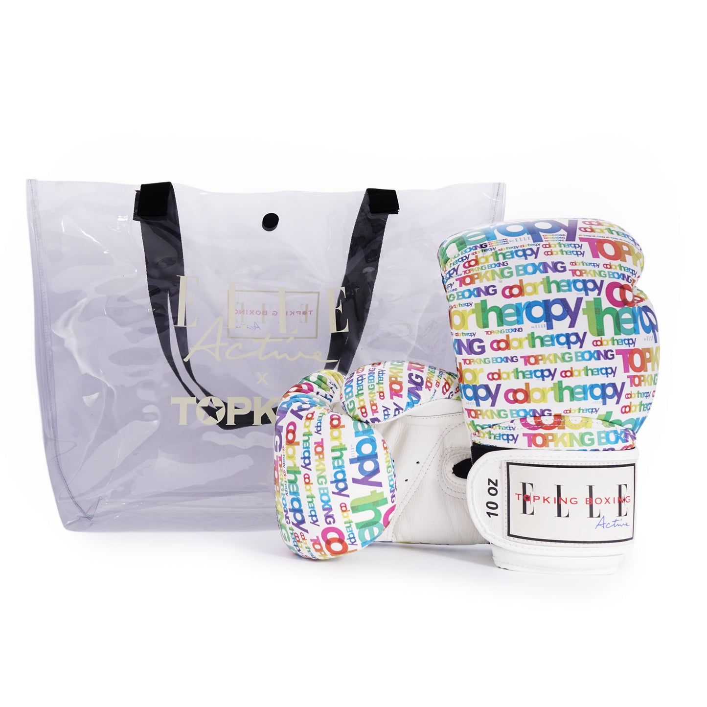 TKB GLOVES TKBGEA02-WH LEATHER HOOK-AND-LOOP X ELLE COLOR THERAPY