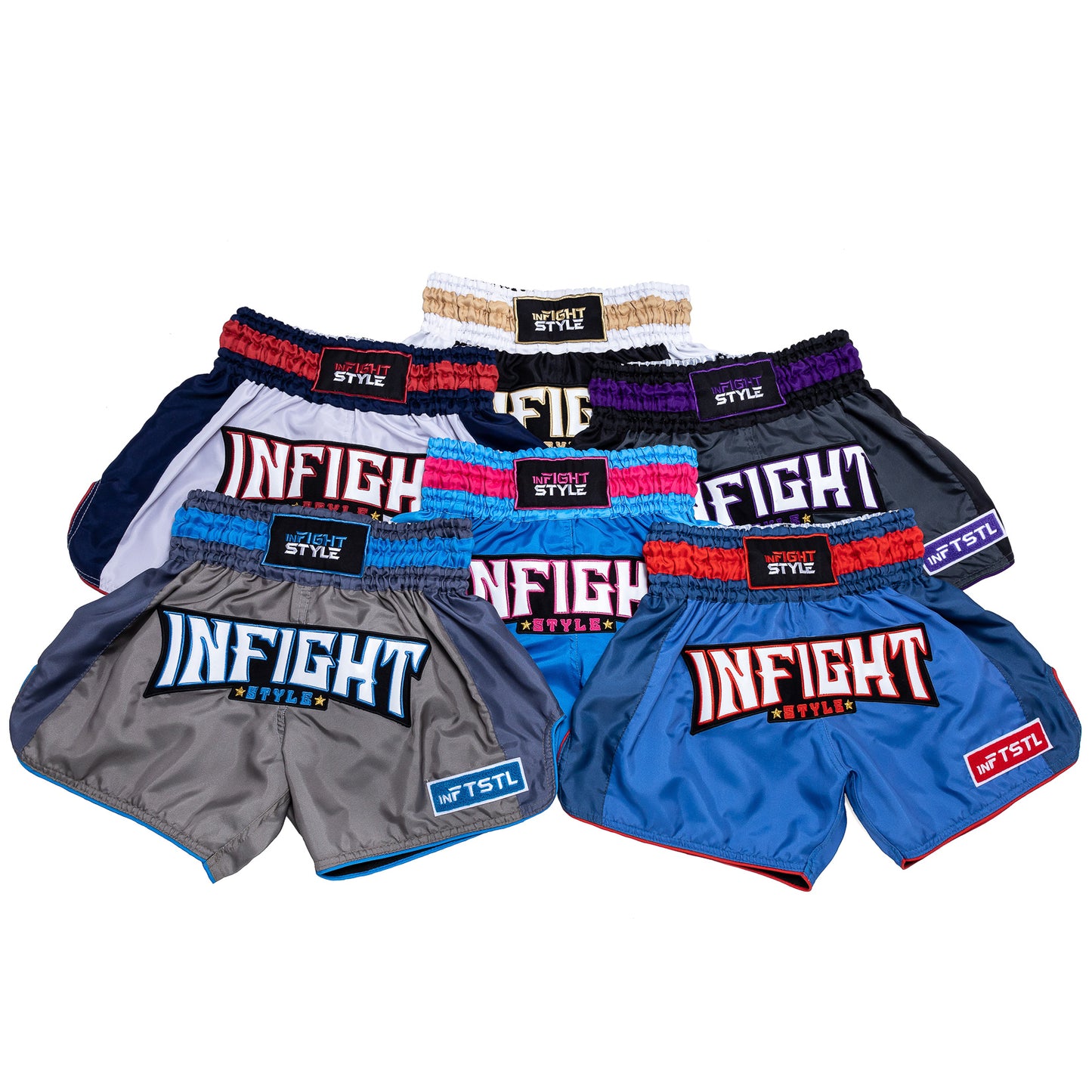 INFIGHTSTYLE SHORTS MUAY THAI PREMIUM FS BIG TICKET RETRO