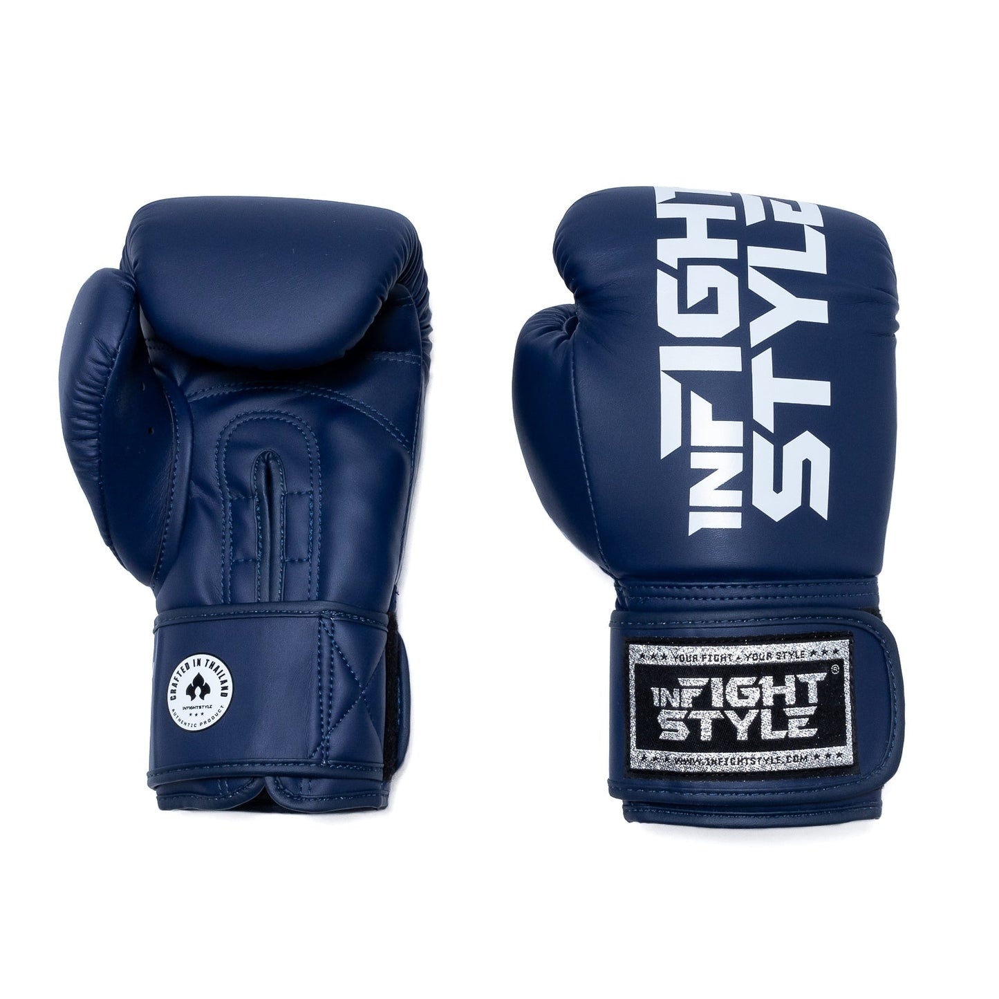 INFIGHTSTYLE GLOVES SEMI LEATHER HOOK-AND-LOOP MUAY THAI BOXING PRO COMPACT