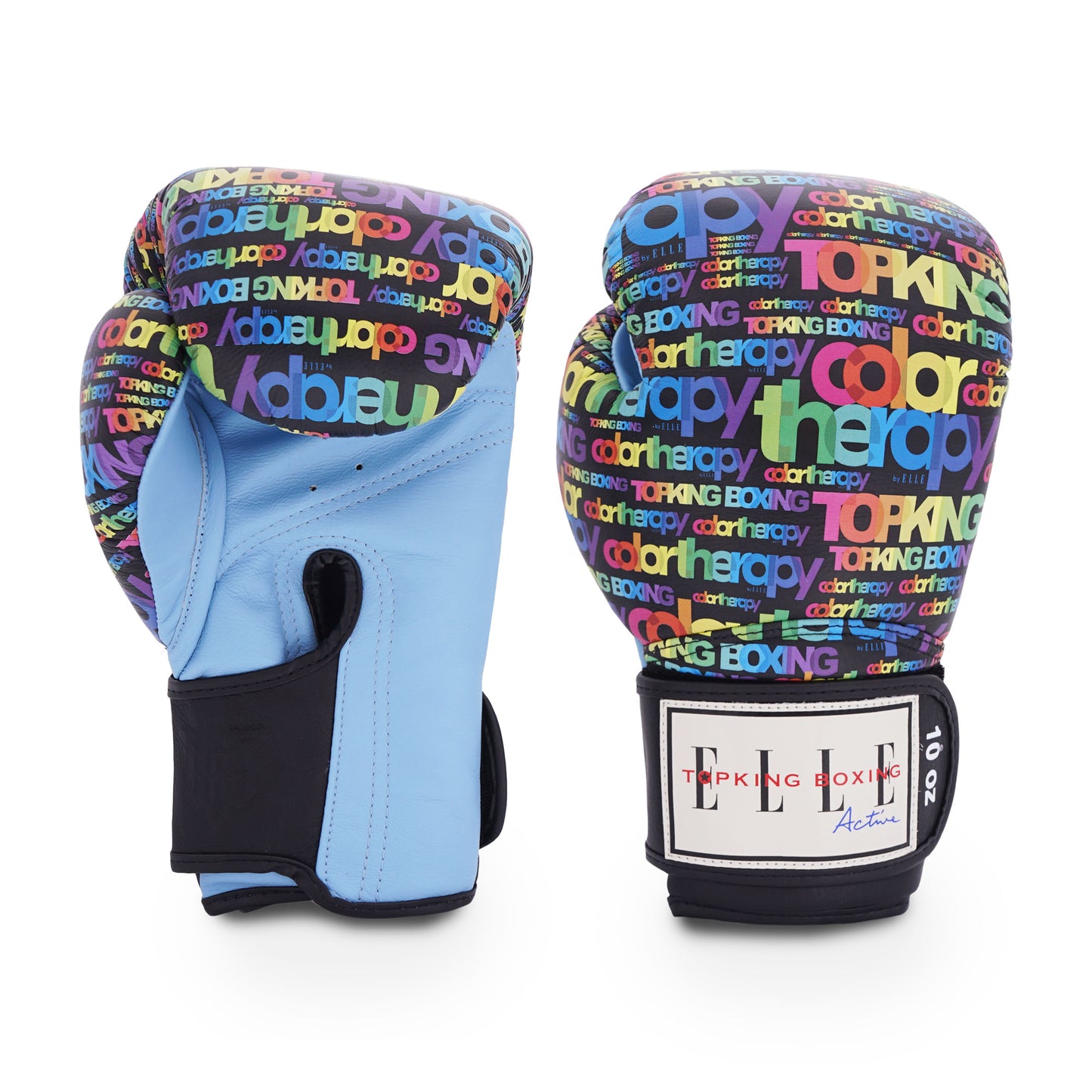 TKB GLOVES TKBGEA02-BK LEATHER HOOK-AND-LOOP X ELLE COLOR THERAPY