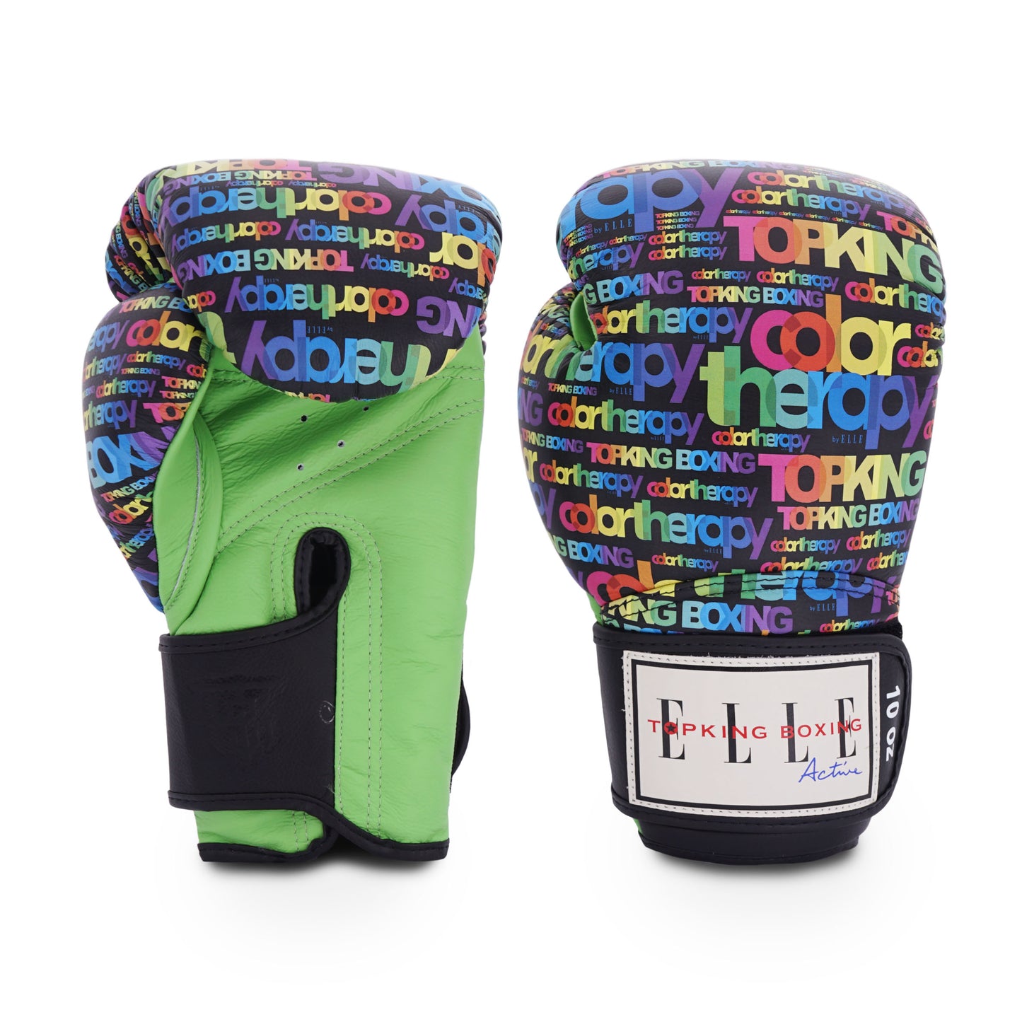 TKB GLOVES TKBGEA02-BK LEATHER HOOK-AND-LOOP X ELLE COLOR THERAPY