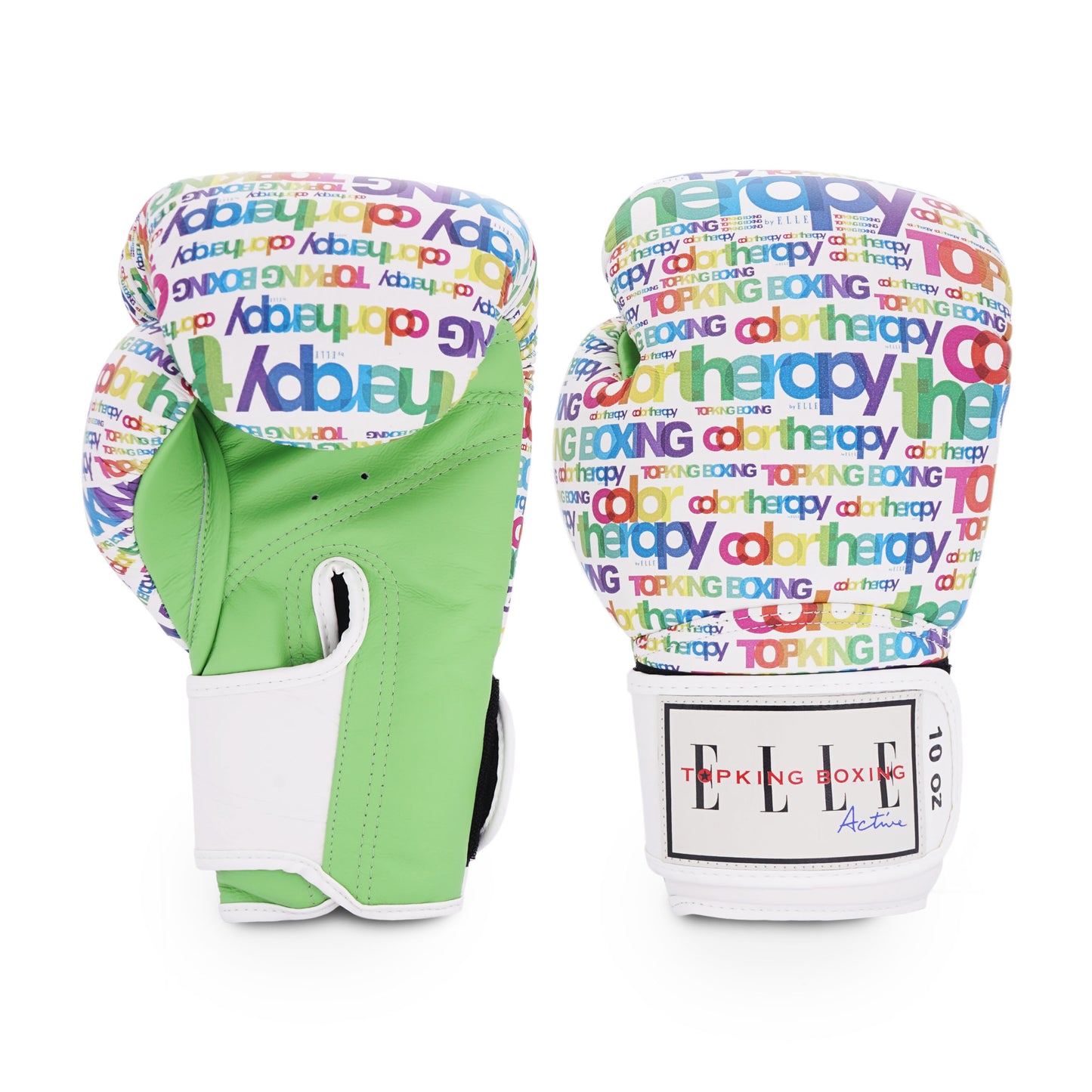 TKB GLOVES TKBGEA02-WH LEATHER HOOK-AND-LOOP X ELLE COLOR THERAPY