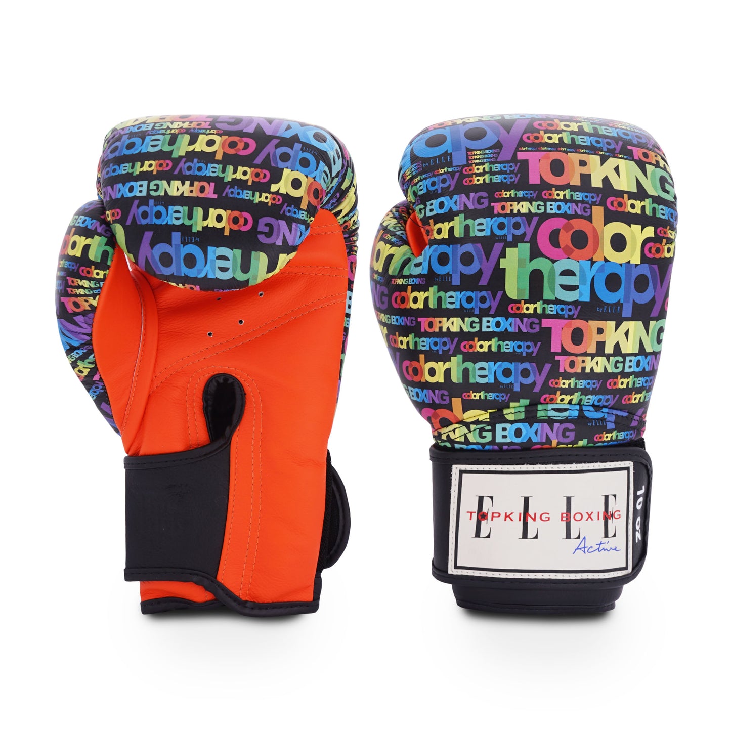 TKB GLOVES TKBGEA02-BK LEATHER HOOK-AND-LOOP X ELLE COLOR THERAPY