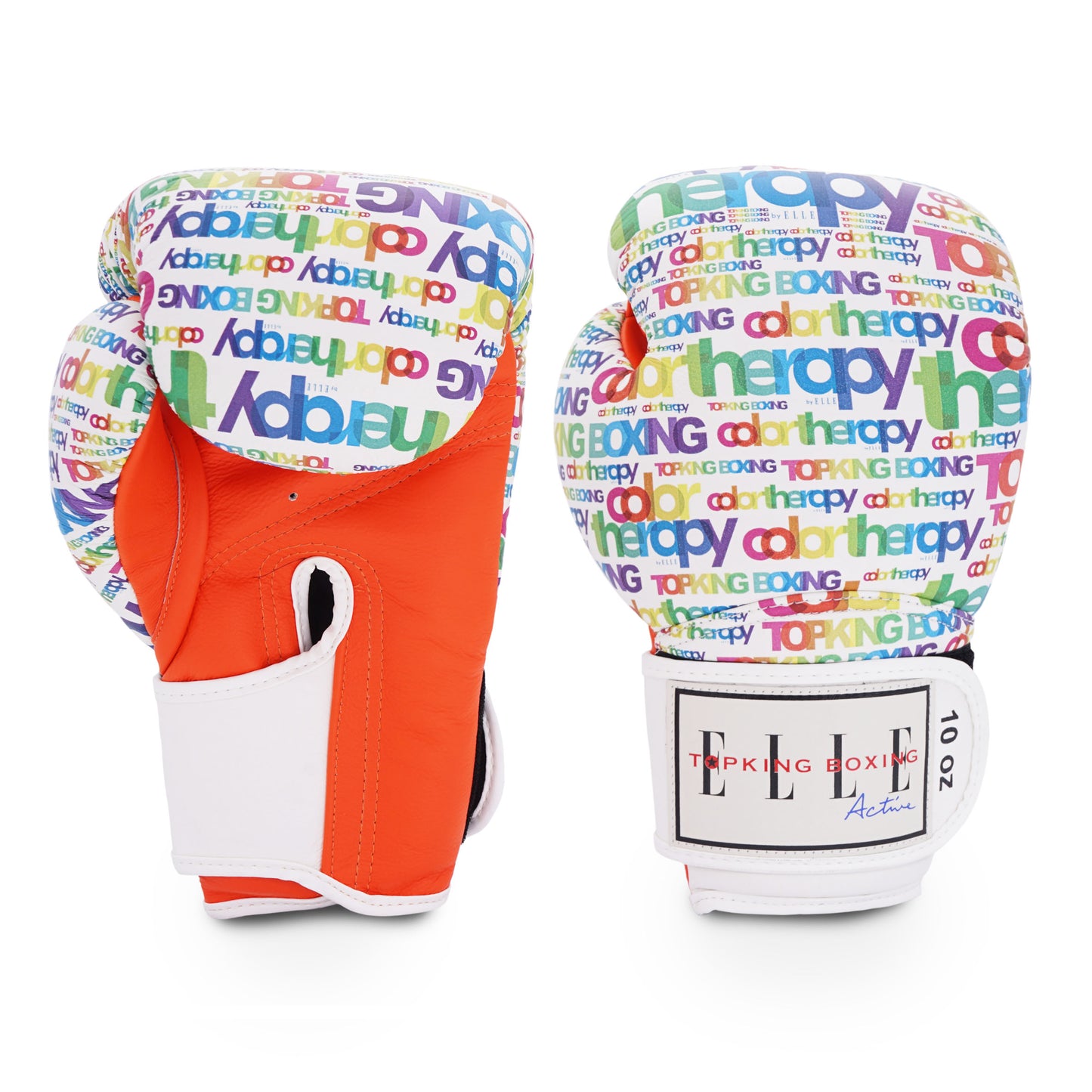 TKB GLOVES TKBGEA02-WH LEATHER HOOK-AND-LOOP X ELLE COLOR THERAPY