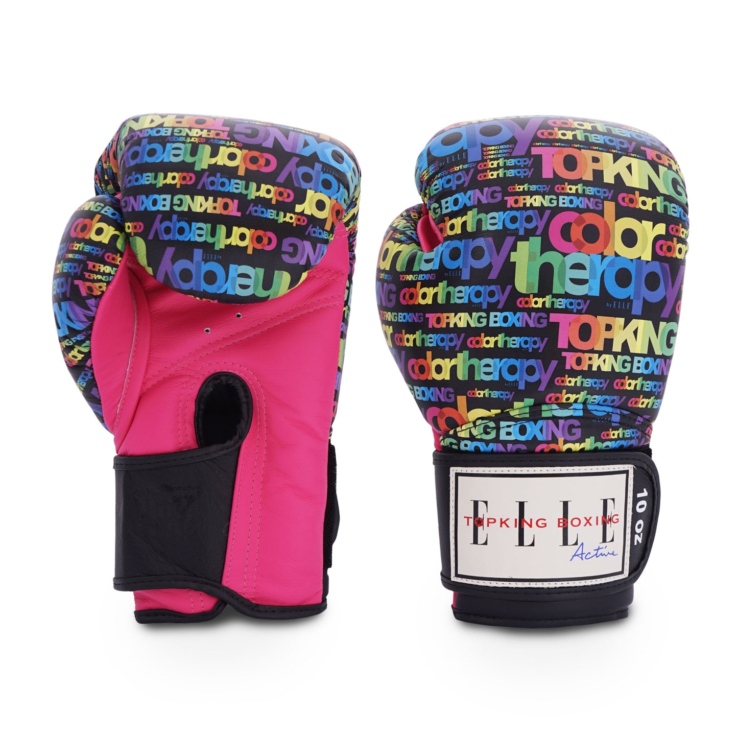 TKB GLOVES TKBGEA02-BK LEATHER HOOK-AND-LOOP X ELLE COLOR THERAPY