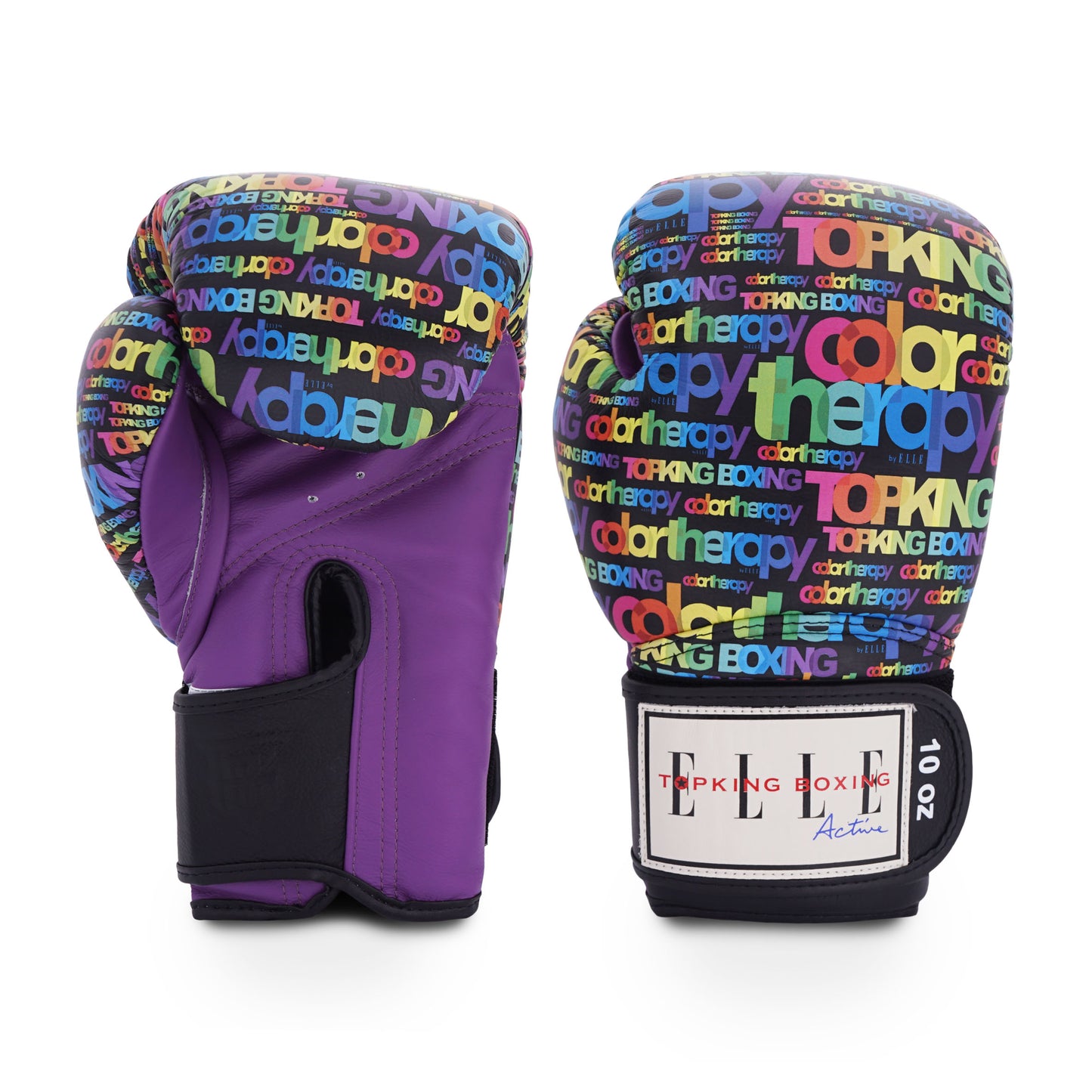 TKB GLOVES TKBGEA02-BK LEATHER HOOK-AND-LOOP X ELLE COLOR THERAPY