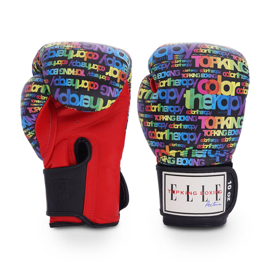 TKB GLOVES TKBGEA02-BK LEATHER HOOK-AND-LOOP X ELLE COLOR THERAPY