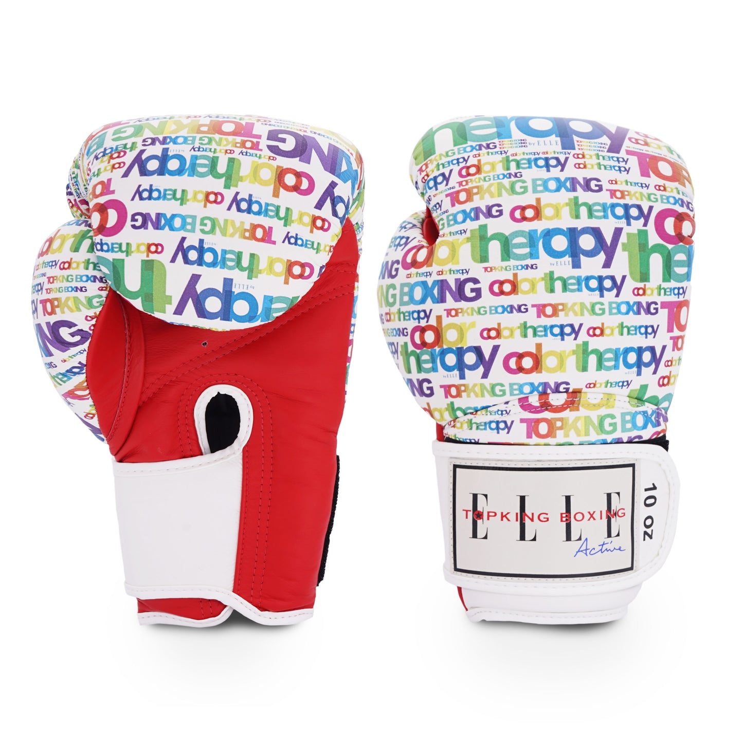 TKB GLOVES TKBGEA02-WH LEATHER HOOK-AND-LOOP X ELLE COLOR THERAPY